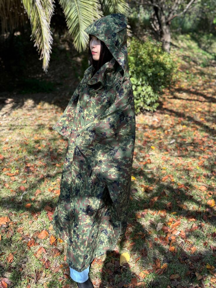 迷彩ポンチョ】プロモンテ スーパー遮光 レインコート 陸上自衛隊 防水