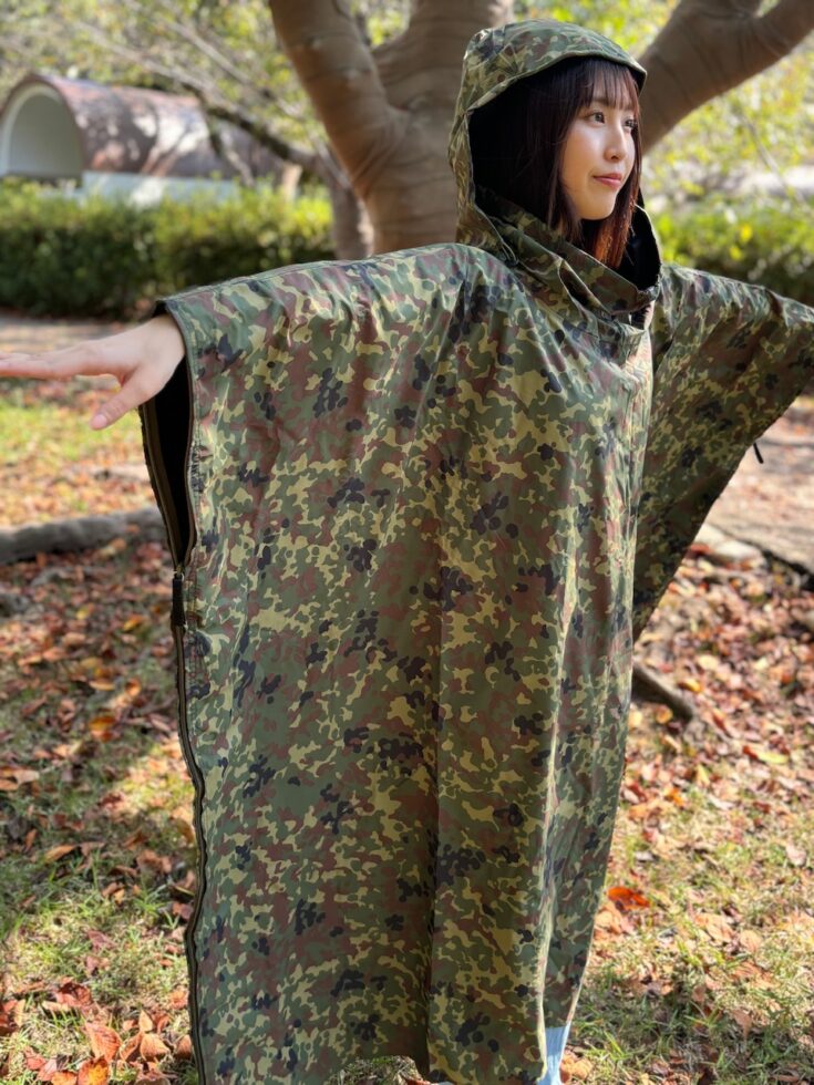 迷彩ポンチョ】プロモンテ スーパー遮光 レインコート 陸上自衛隊 防水